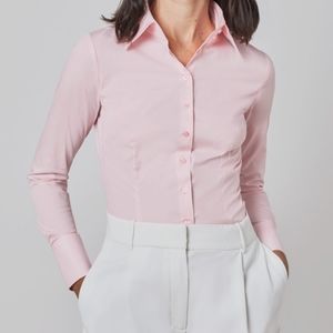 Pink button down shirt